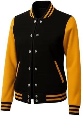 Amazon.com: RIZING STAR Letterman Premium Cropped Varsity Jacket